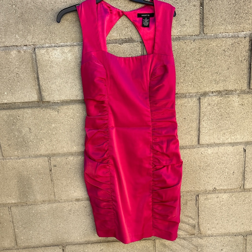 Arden B Radiant Pink Backless Dress